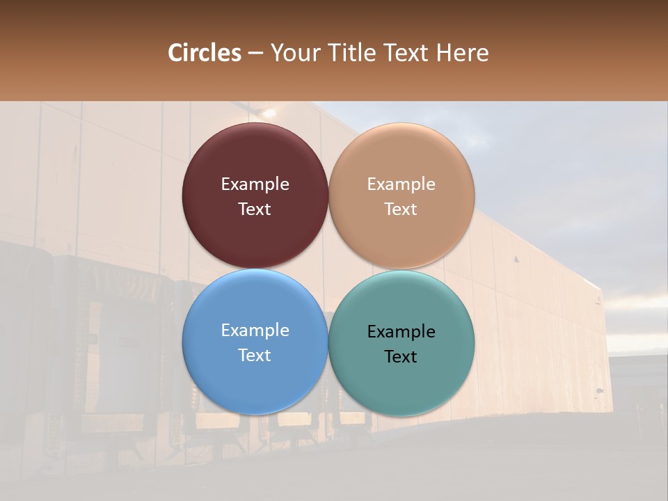 A Row Of Doors In Front Of A Building PowerPoint Template