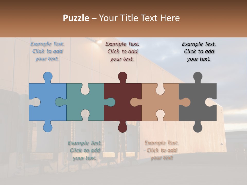 A Row Of Doors In Front Of A Building PowerPoint Template