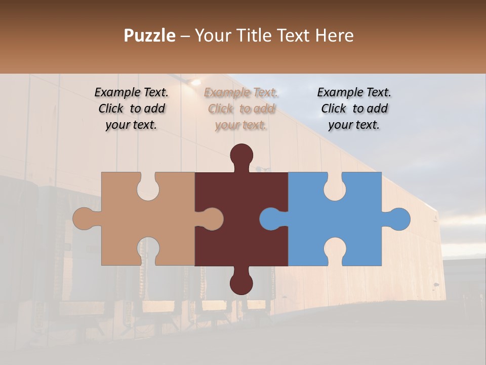 A Row Of Doors In Front Of A Building PowerPoint Template