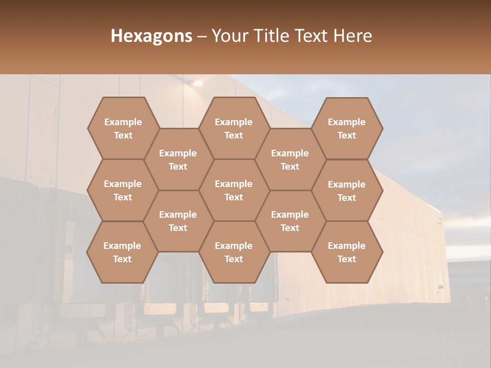 A Row Of Doors In Front Of A Building PowerPoint Template