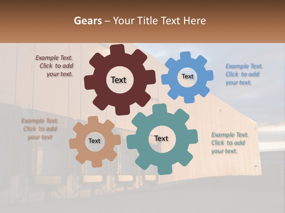 A Row Of Doors In Front Of A Building PowerPoint Template
