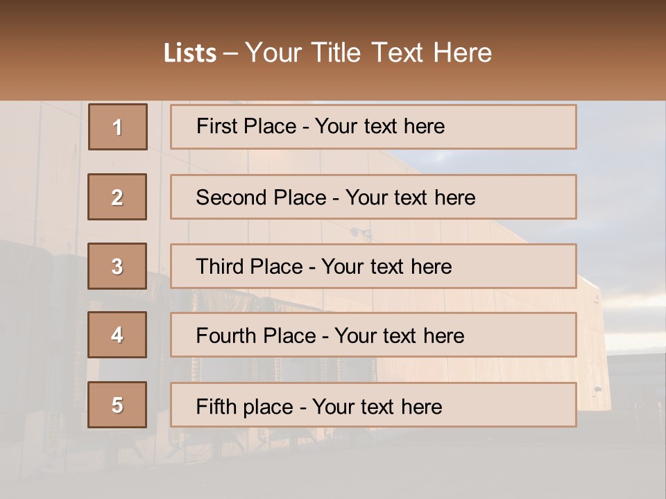 A Row Of Doors In Front Of A Building PowerPoint Template