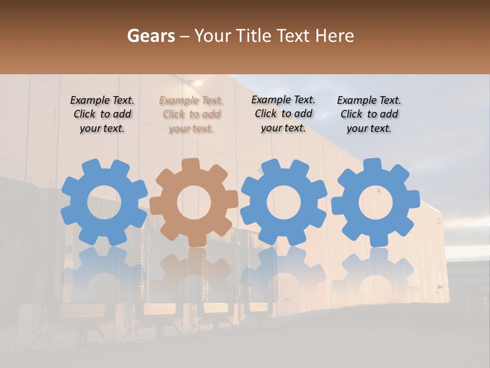 A Row Of Doors In Front Of A Building PowerPoint Template