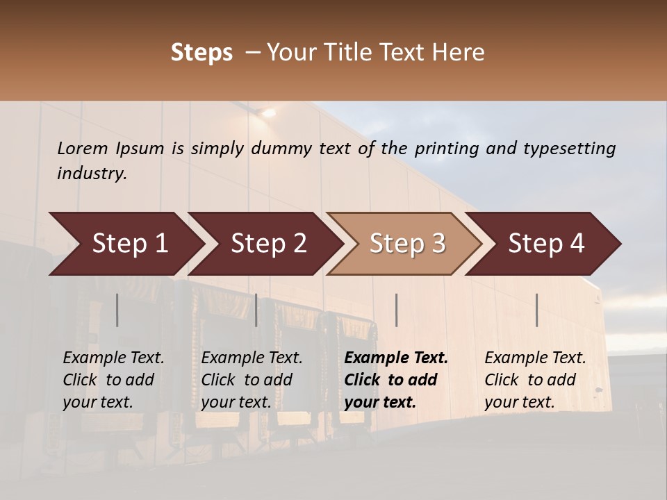 A Row Of Doors In Front Of A Building PowerPoint Template