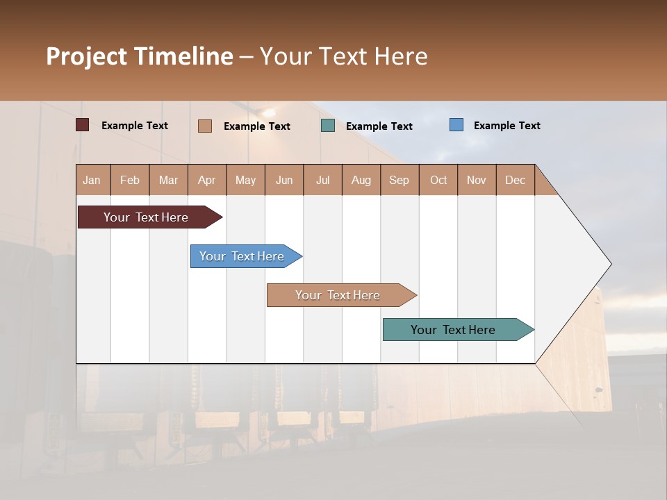 A Row Of Doors In Front Of A Building PowerPoint Template