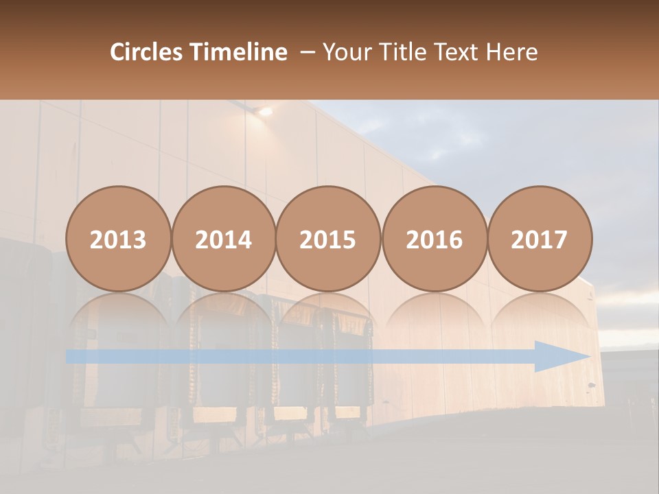 A Row Of Doors In Front Of A Building PowerPoint Template