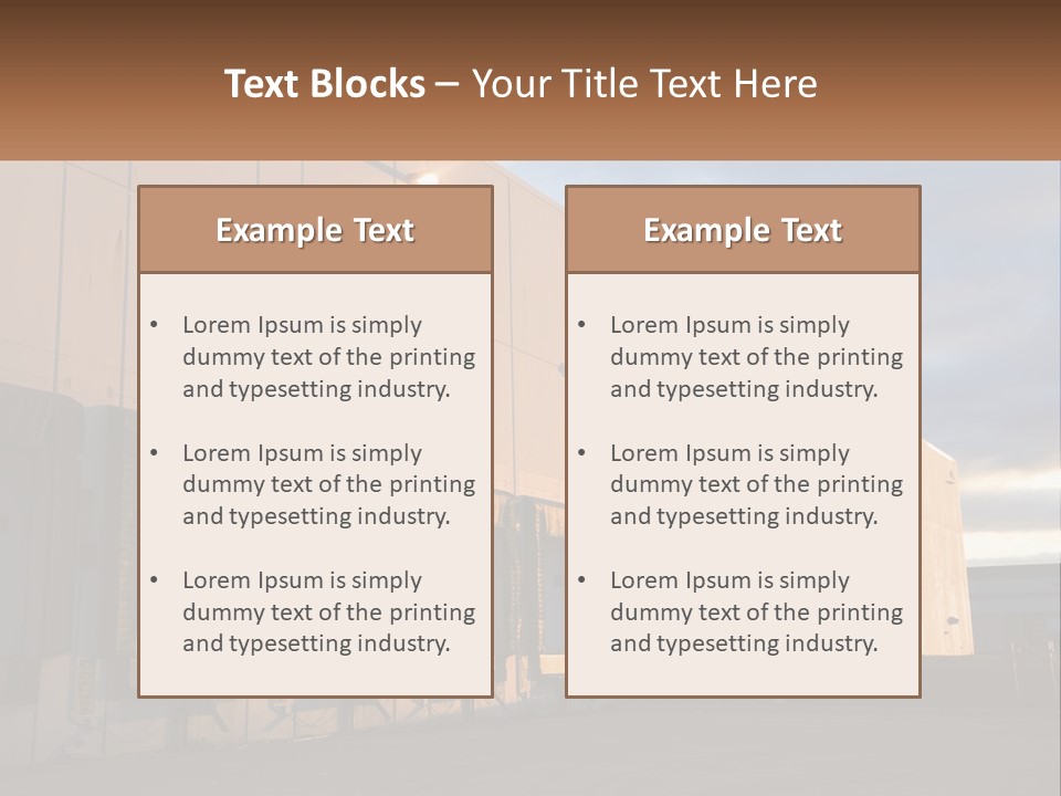 A Row Of Doors In Front Of A Building PowerPoint Template