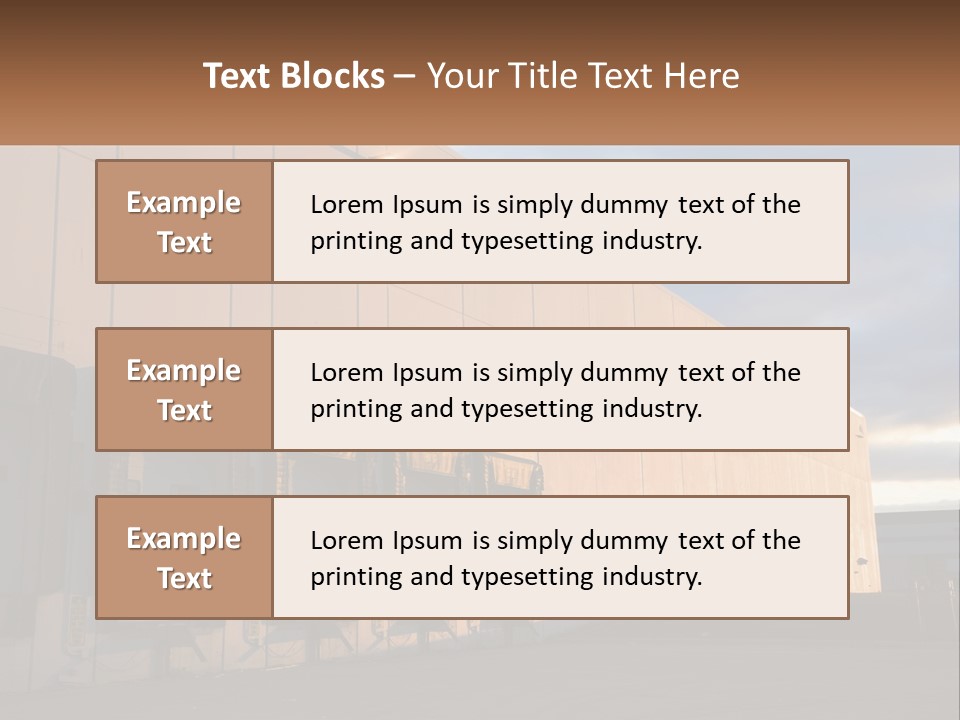 A Row Of Doors In Front Of A Building PowerPoint Template