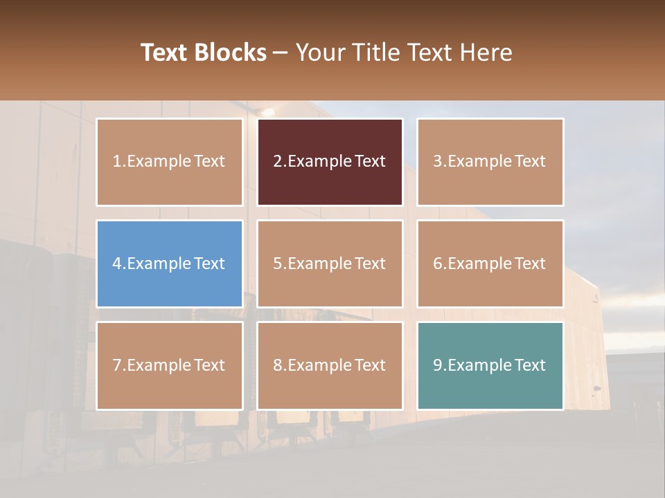 A Row Of Doors In Front Of A Building PowerPoint Template