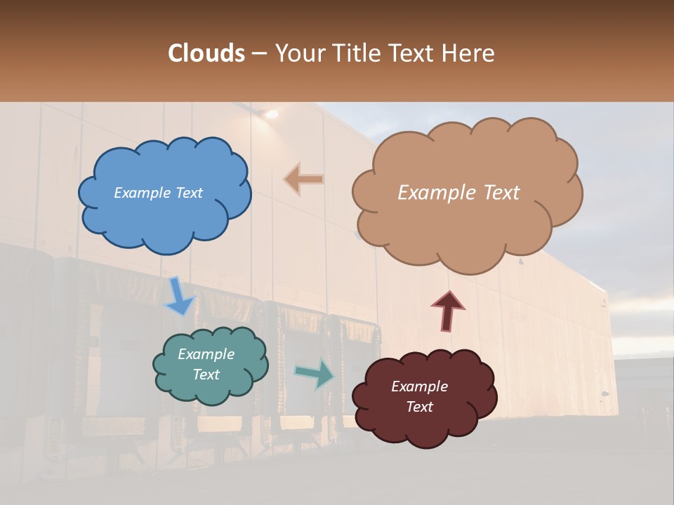 A Row Of Doors In Front Of A Building PowerPoint Template