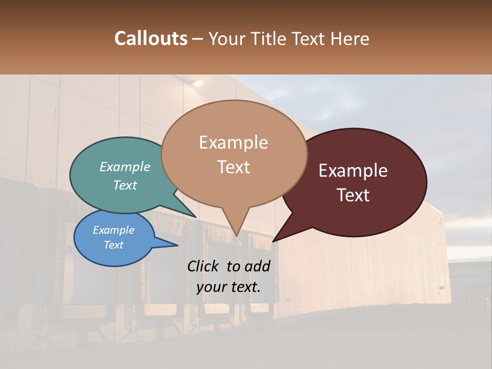 A Row Of Doors In Front Of A Building PowerPoint Template