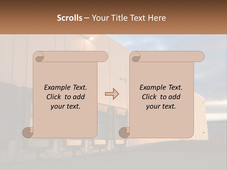 A Row Of Doors In Front Of A Building PowerPoint Template