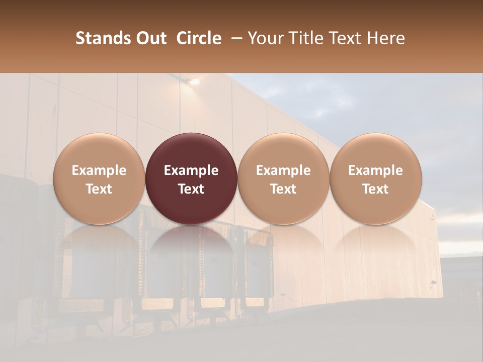 A Row Of Doors In Front Of A Building PowerPoint Template