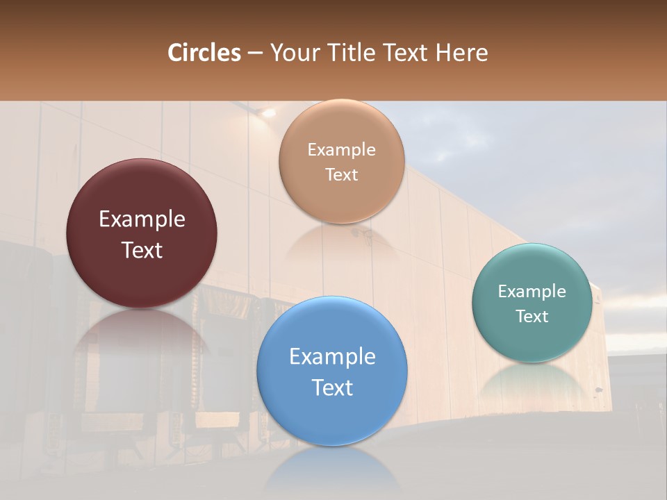 A Row Of Doors In Front Of A Building PowerPoint Template