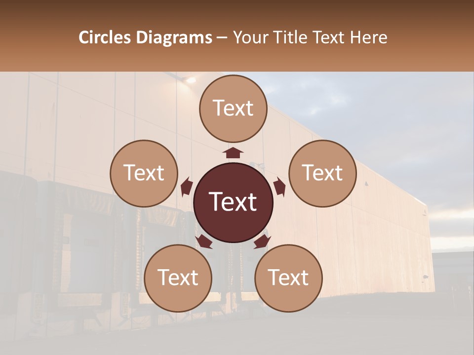 A Row Of Doors In Front Of A Building PowerPoint Template