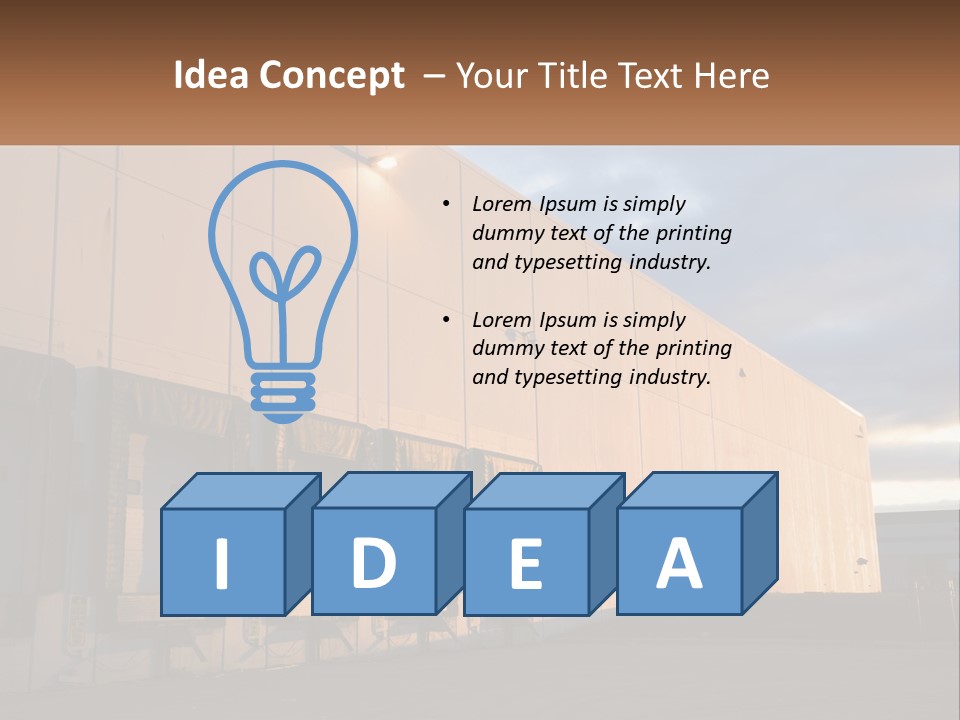A Row Of Doors In Front Of A Building PowerPoint Template
