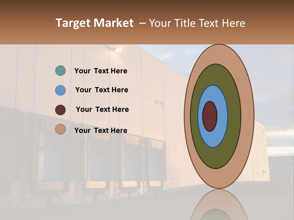 A Row Of Doors In Front Of A Building PowerPoint Template