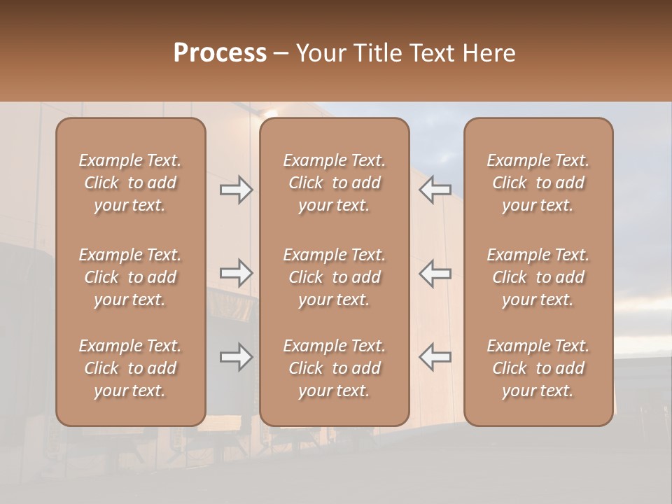 A Row Of Doors In Front Of A Building PowerPoint Template