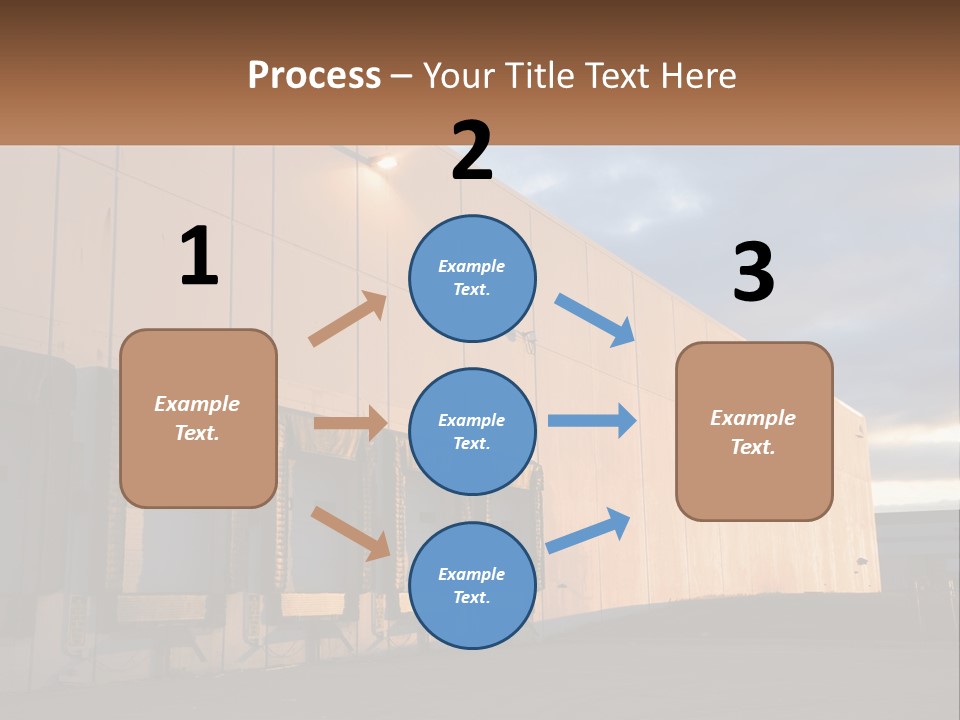 A Row Of Doors In Front Of A Building PowerPoint Template
