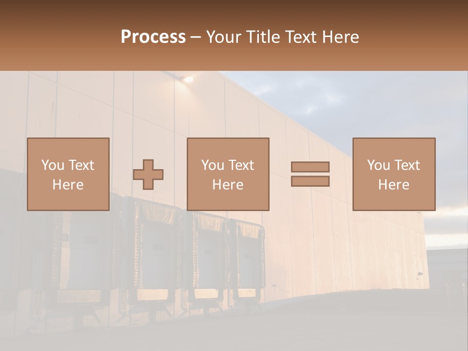 A Row Of Doors In Front Of A Building PowerPoint Template