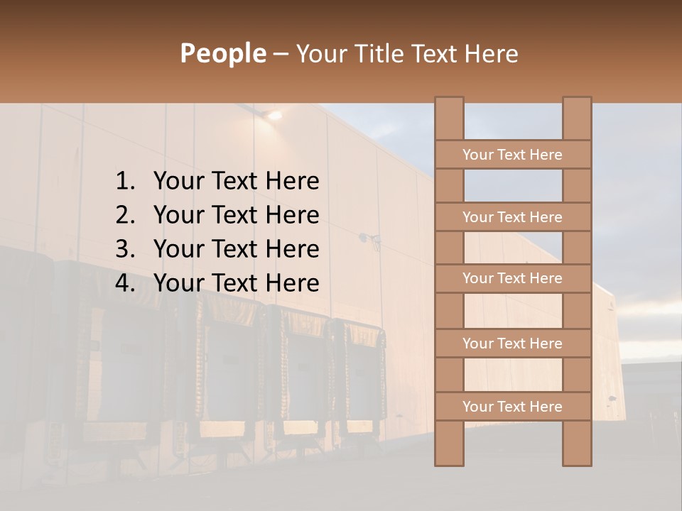 A Row Of Doors In Front Of A Building PowerPoint Template