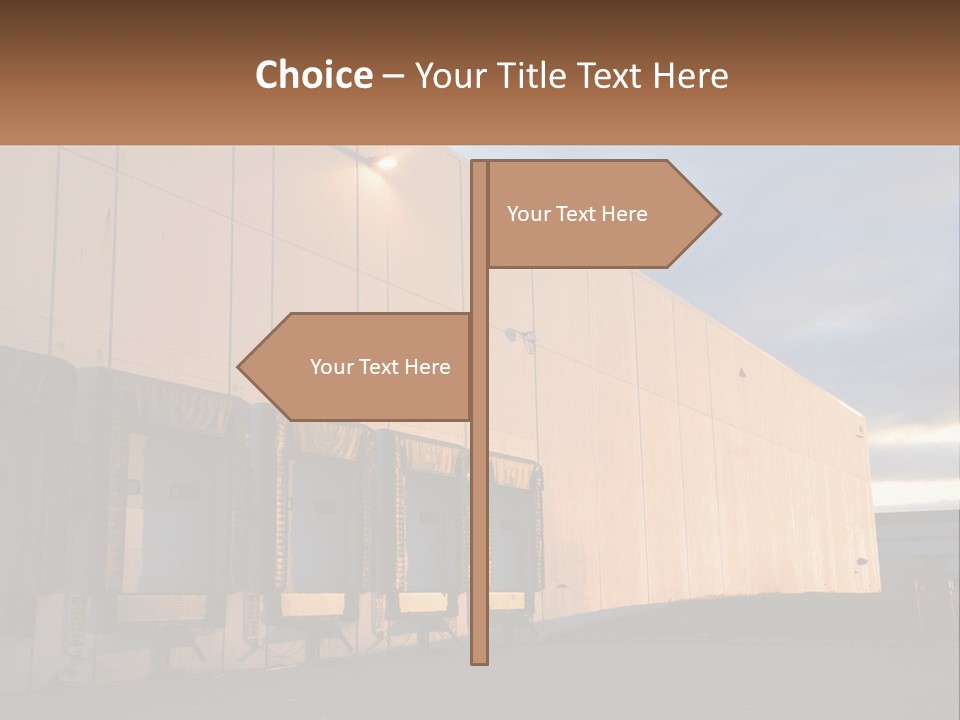 A Row Of Doors In Front Of A Building PowerPoint Template