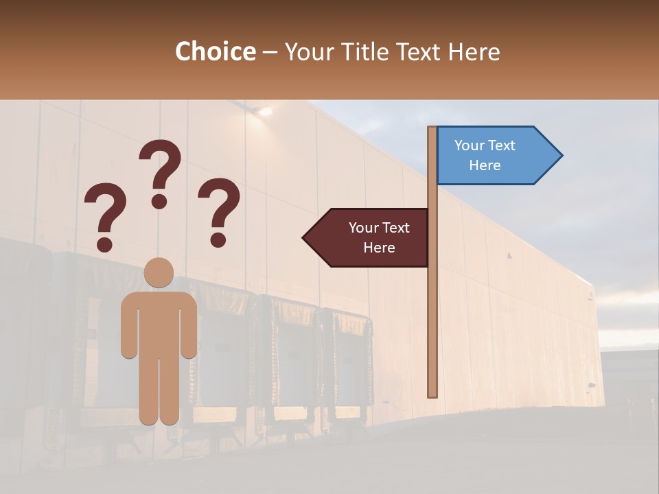 A Row Of Doors In Front Of A Building PowerPoint Template