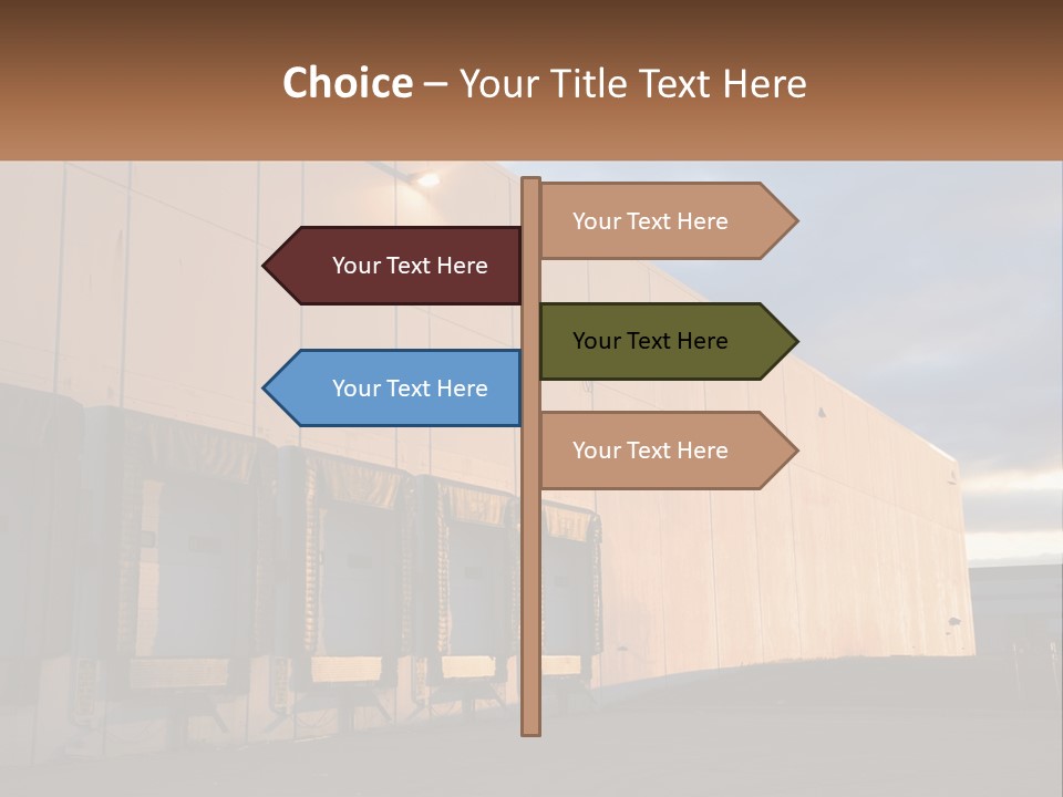 A Row Of Doors In Front Of A Building PowerPoint Template
