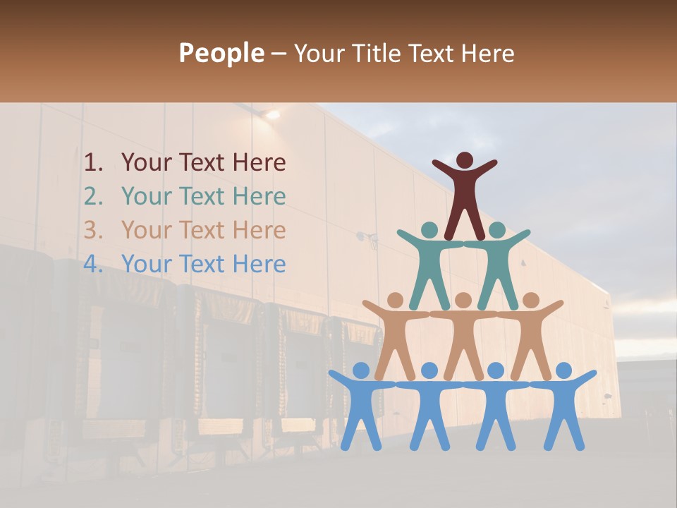 A Row Of Doors In Front Of A Building PowerPoint Template