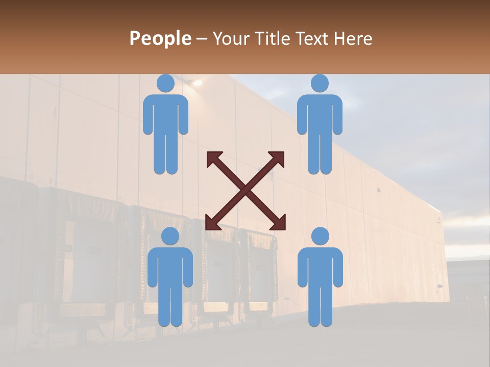 A Row Of Doors In Front Of A Building PowerPoint Template