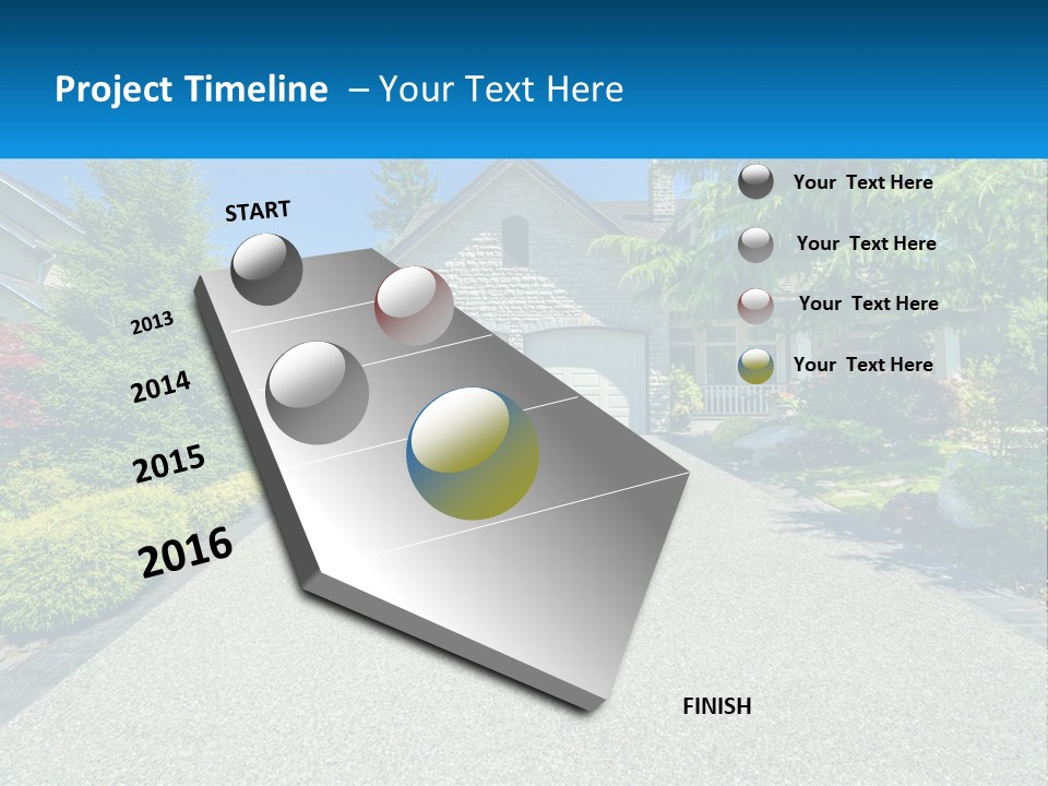 A Driveway With A House And Trees In The Background PowerPoint Template