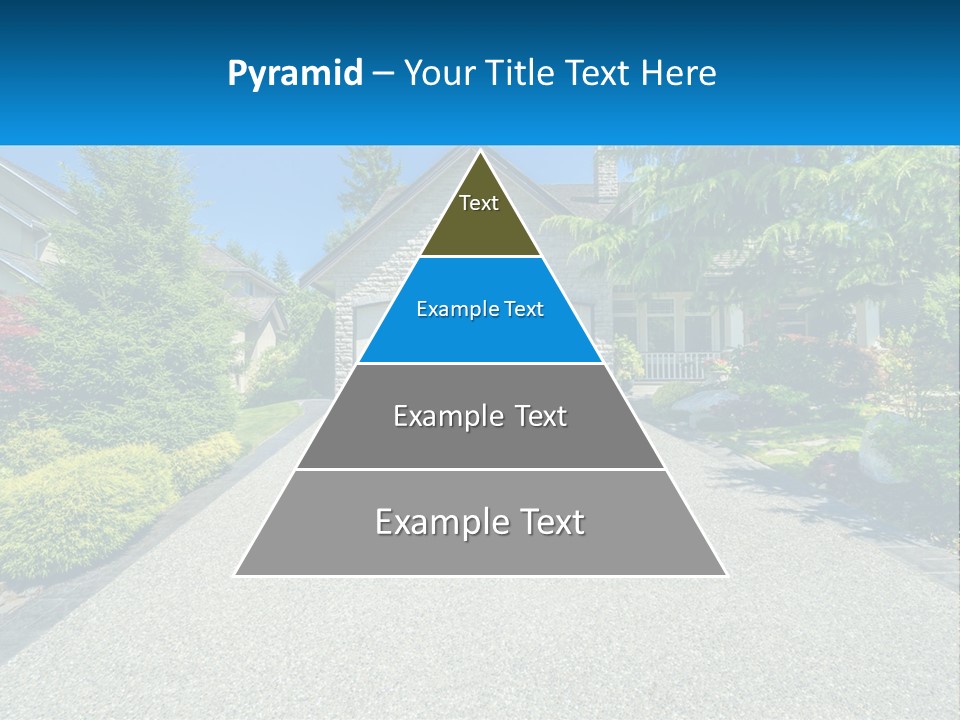 A Driveway With A House And Trees In The Background PowerPoint Template