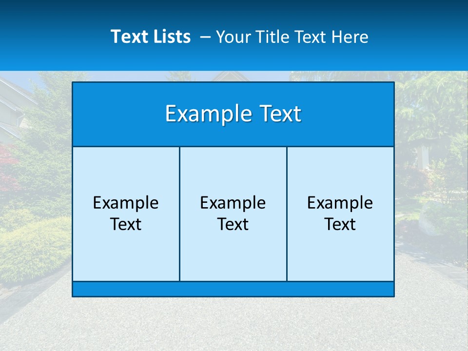A Driveway With A House And Trees In The Background PowerPoint Template