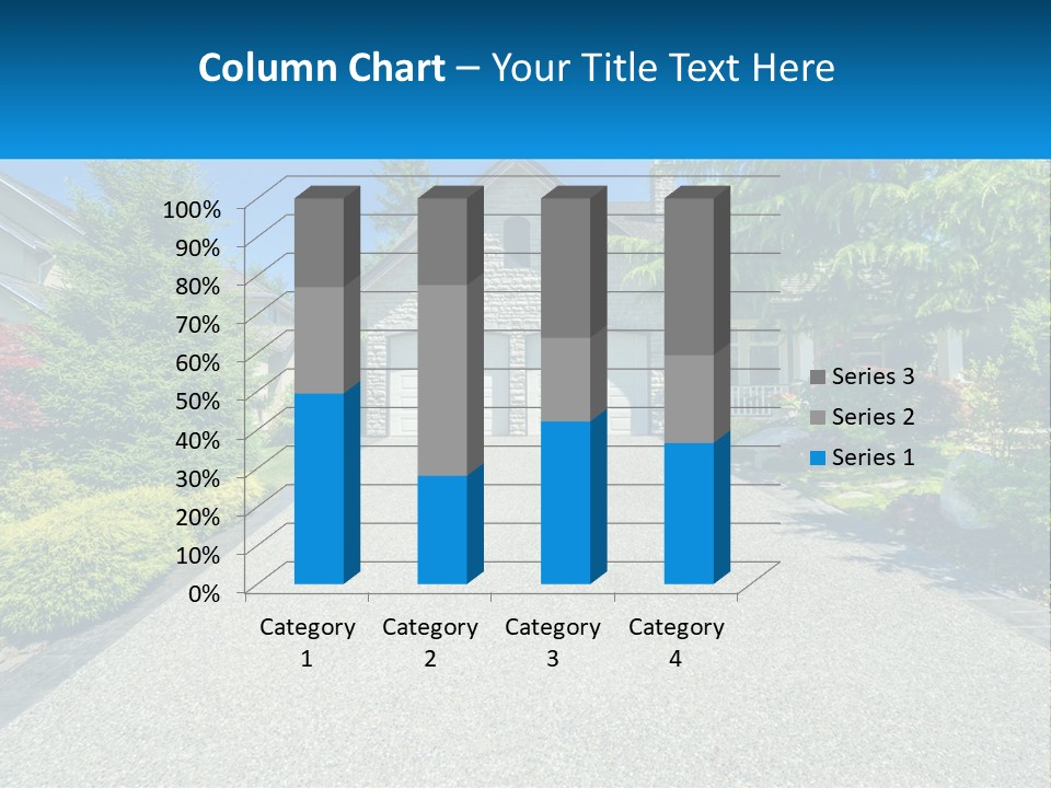 A Driveway With A House And Trees In The Background PowerPoint Template