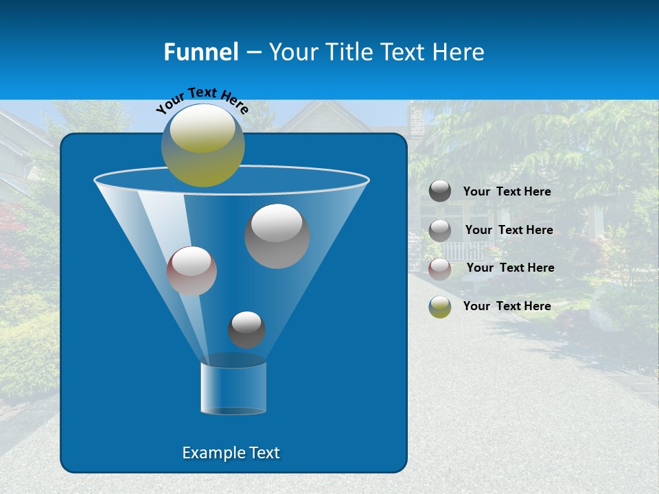 A Driveway With A House And Trees In The Background PowerPoint Template