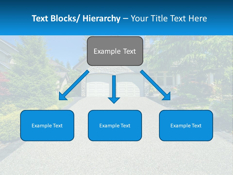 A Driveway With A House And Trees In The Background PowerPoint Template