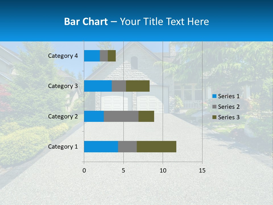 A Driveway With A House And Trees In The Background PowerPoint Template
