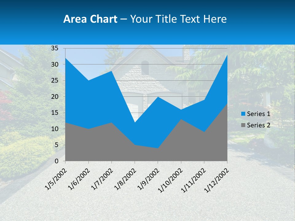 A Driveway With A House And Trees In The Background PowerPoint Template