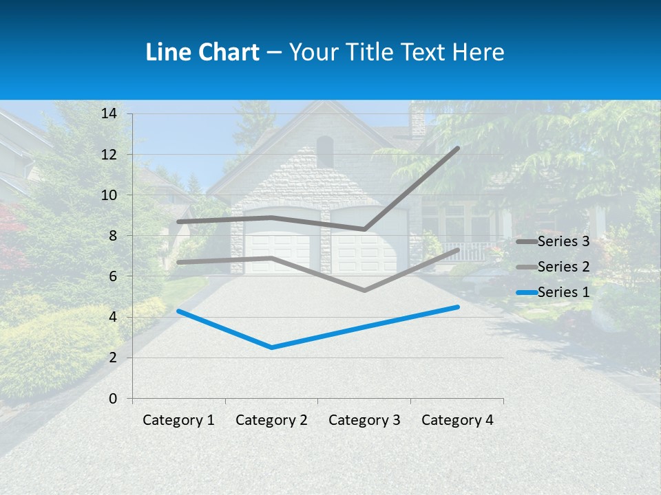 A Driveway With A House And Trees In The Background PowerPoint Template