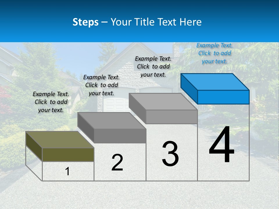 A Driveway With A House And Trees In The Background PowerPoint Template