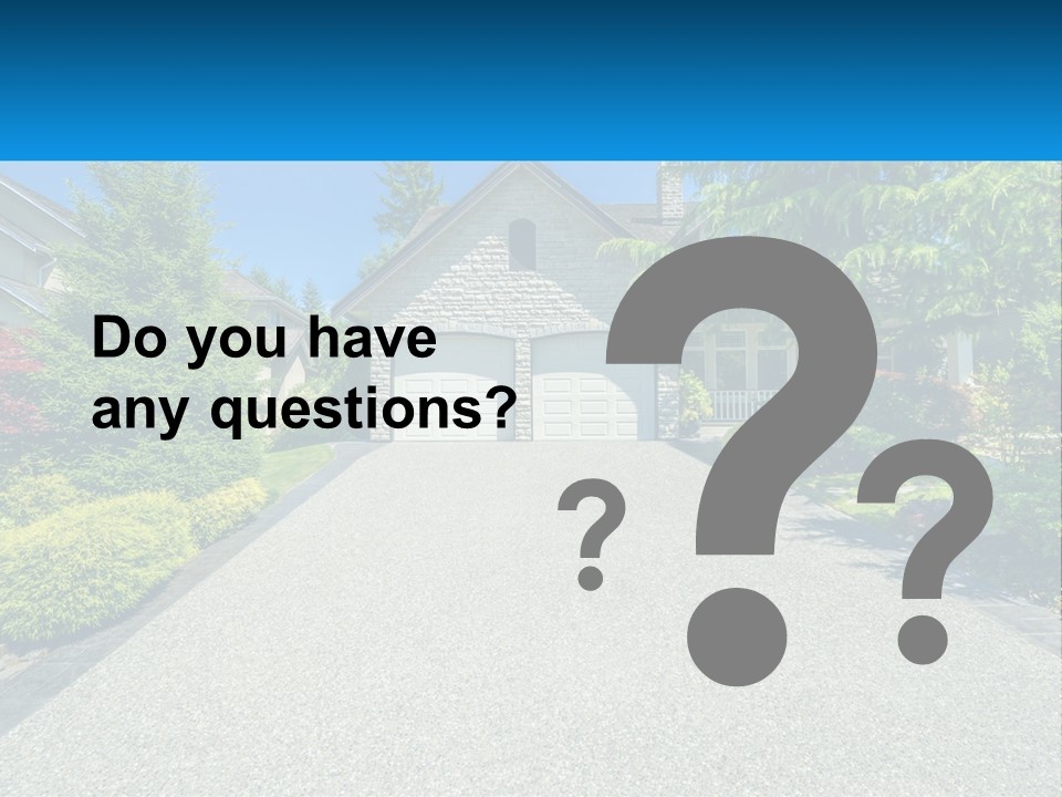 A Driveway With A House And Trees In The Background PowerPoint Template