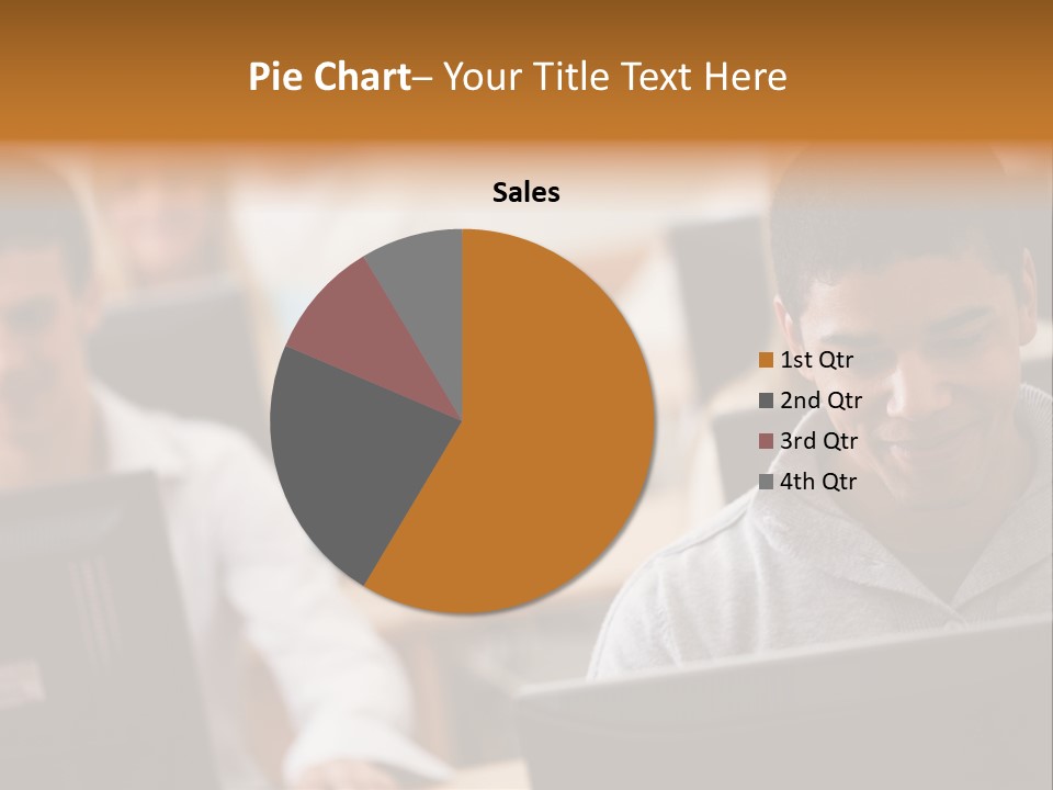 A Group Of People Working On Computers In A Classroom PowerPoint Template