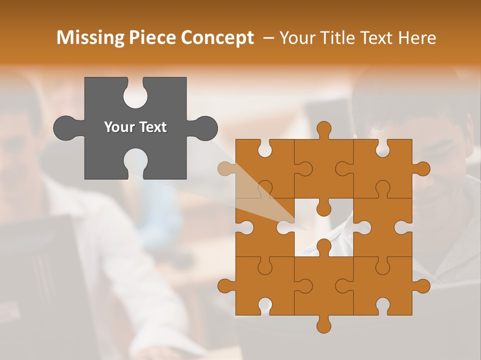 A Group Of People Working On Computers In A Classroom PowerPoint Template