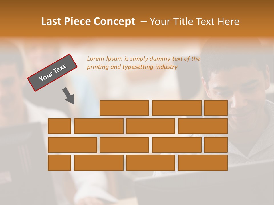 A Group Of People Working On Computers In A Classroom PowerPoint Template