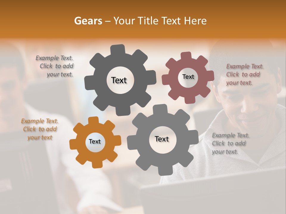 A Group Of People Working On Computers In A Classroom PowerPoint Template