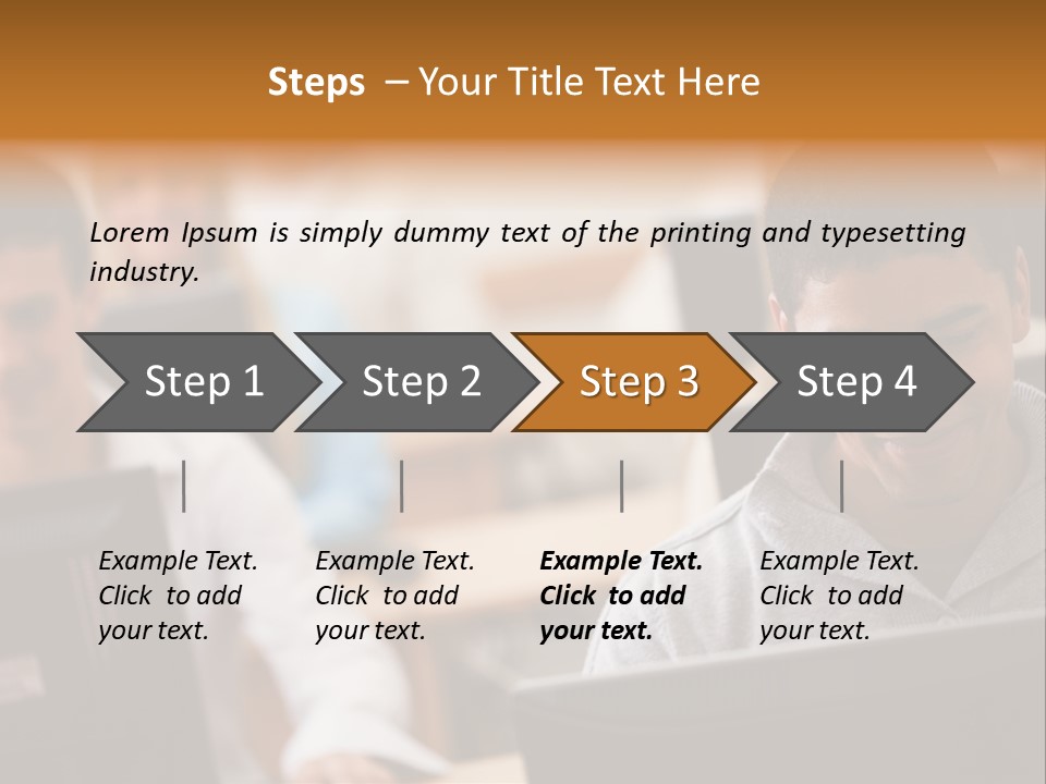 A Group Of People Working On Computers In A Classroom PowerPoint Template