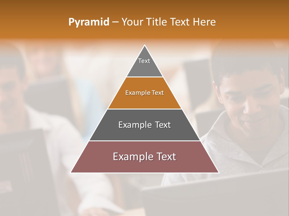 A Group Of People Working On Computers In A Classroom PowerPoint Template