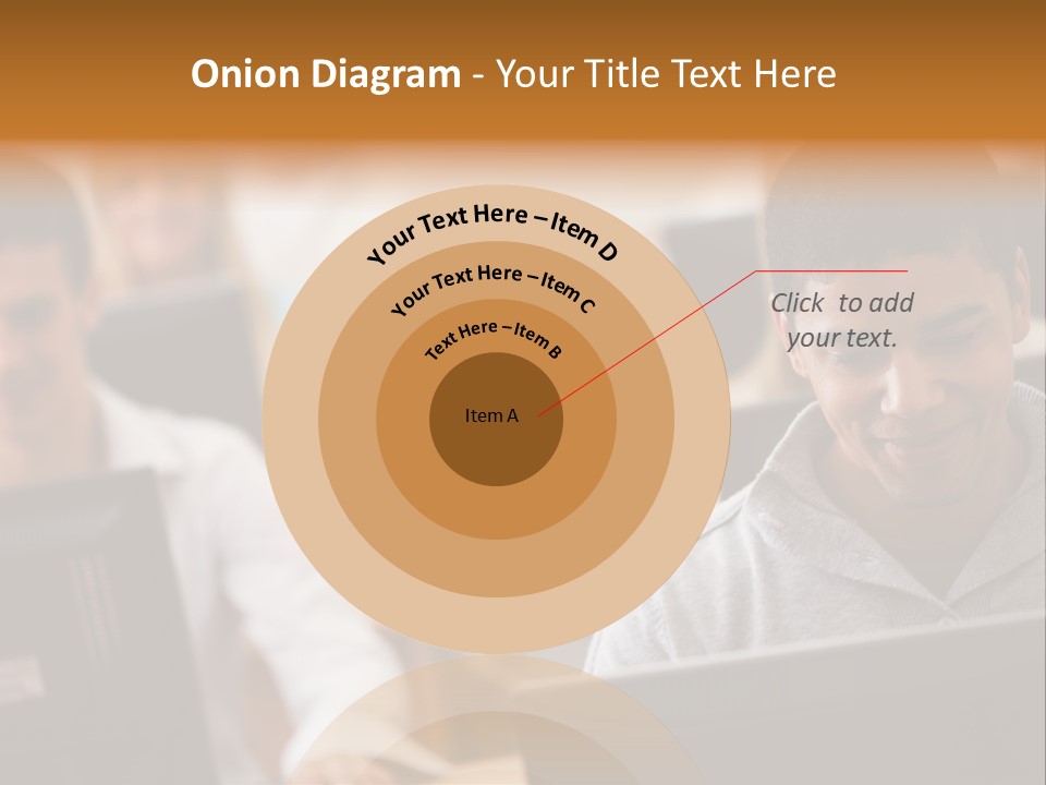 A Group Of People Working On Computers In A Classroom PowerPoint Template