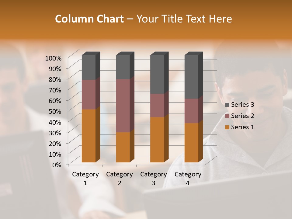 A Group Of People Working On Computers In A Classroom PowerPoint Template