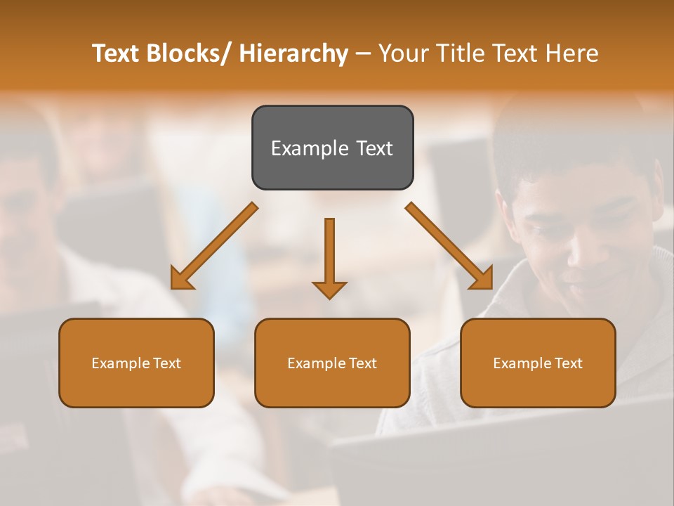 A Group Of People Working On Computers In A Classroom PowerPoint Template